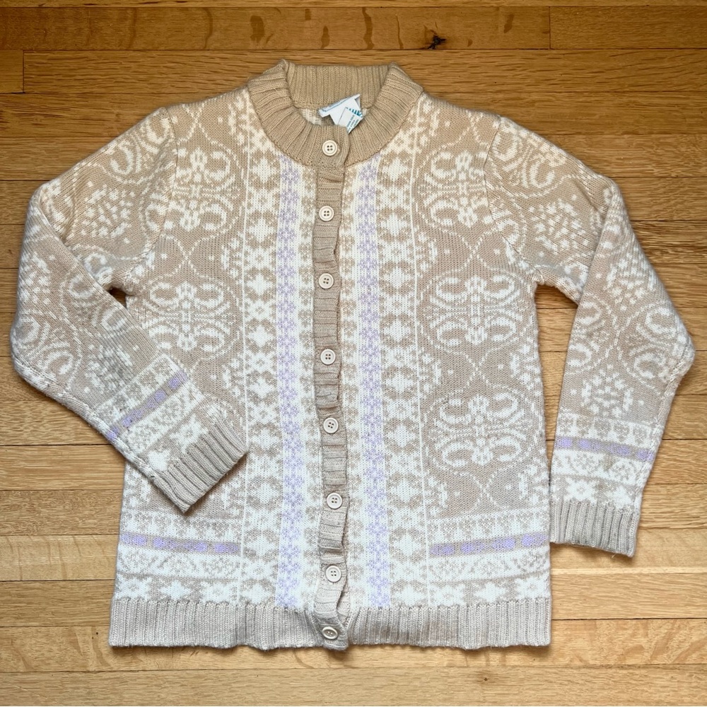 Vintage knit winter grandma cardigan M